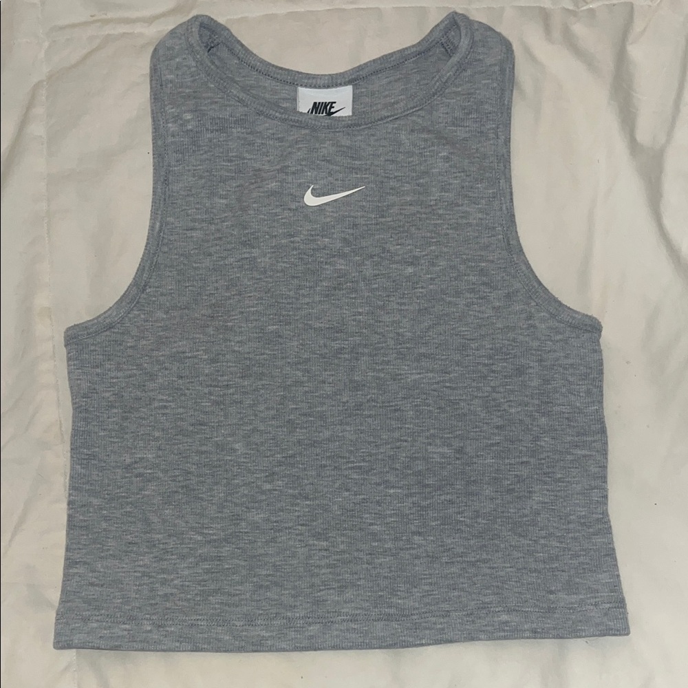 Nike Girls Cropped Gray Tank Medium 10/12